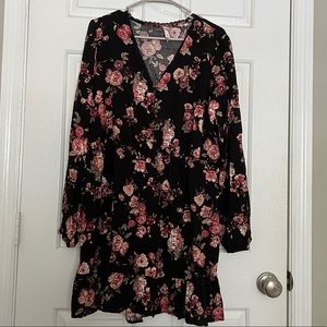 Black Floral Dress XXL